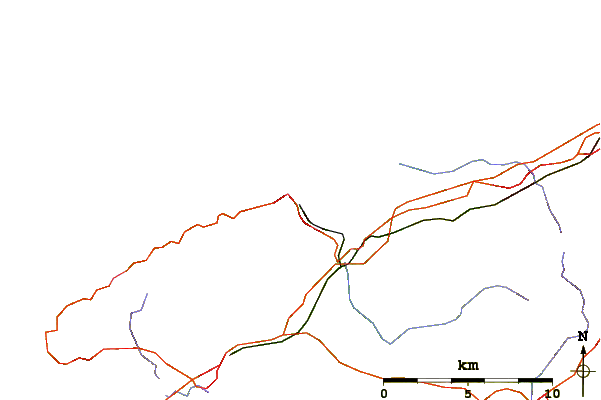 Roads and rivers around St Ives Harbour Wall