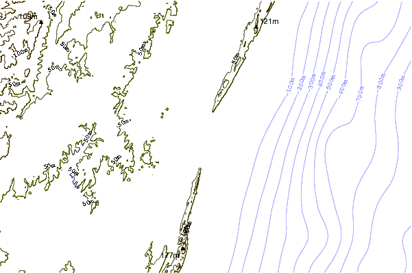 Shoreline around St Lucia
