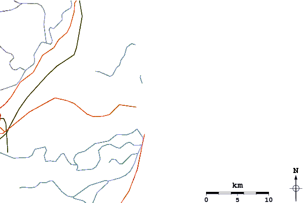 Roads and rivers around St Lucia