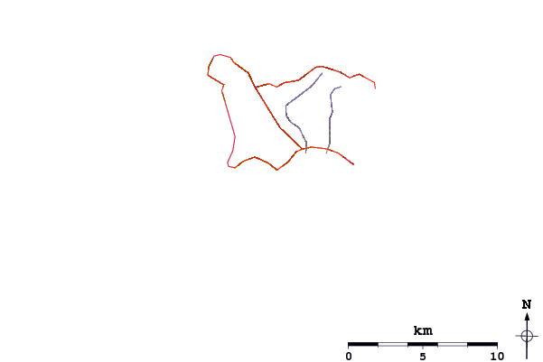 Roads and rivers around St Brelade's Bay