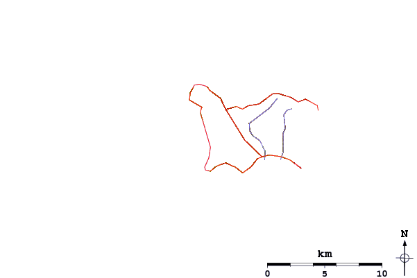 Roads and rivers around St Ouen's Bay - Watersplash