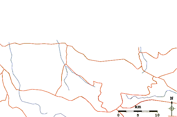 Roads and rivers around Stalida Beach or Stalis