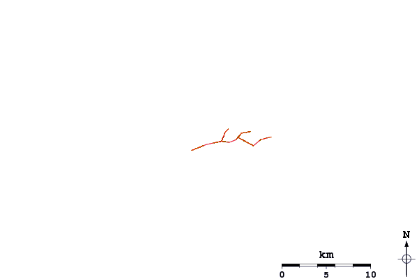 Roads and rivers around Stark Bay
