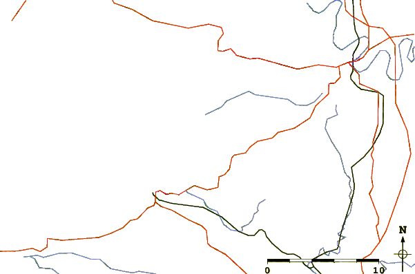 Roads and rivers around Ste Anne La Palud