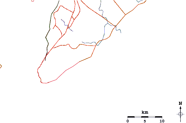 Roads and rivers around Stela Maris