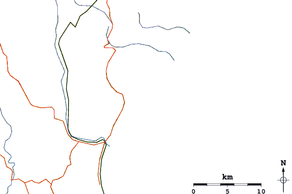 Roads and rivers around Stingray Bay