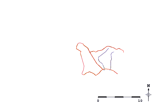 Roads and rivers around Stinky Bay