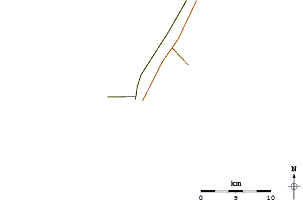 Roads and rivers around Stockton