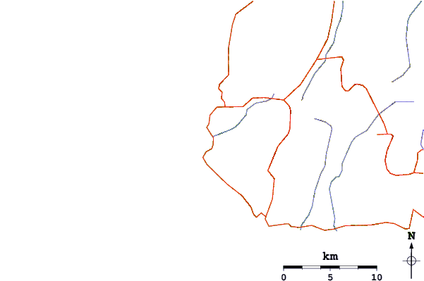 Roads and rivers around Stomio (Crete)