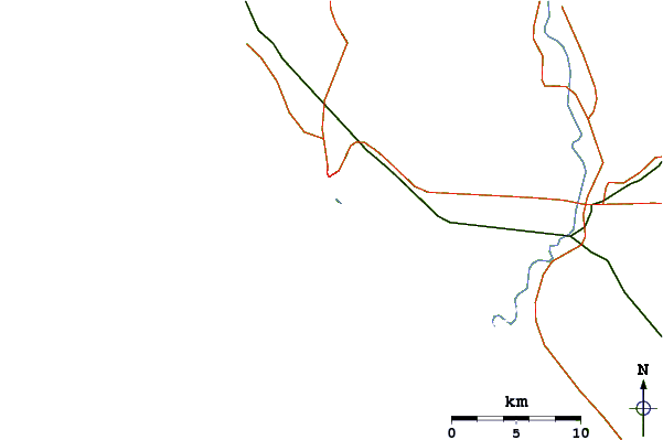 Roads and rivers around Stone Islands Escollera