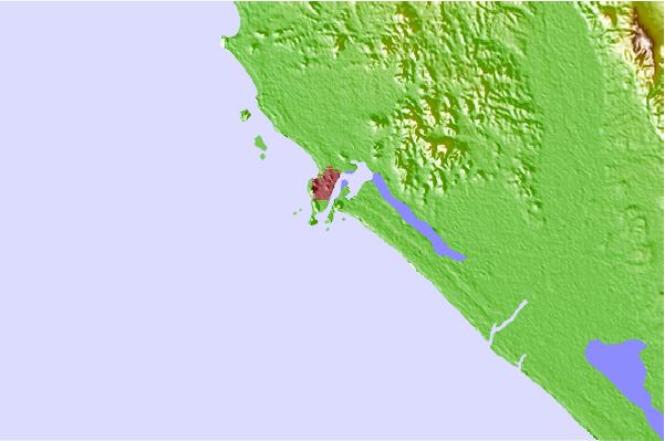 Surf breaks located close to Stone Islands Escollera
