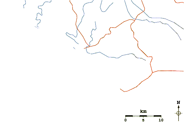 Roads and rivers around Stoners Point (San Blas)