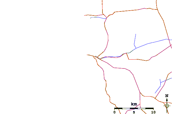 Roads and rivers around Stoney Rise