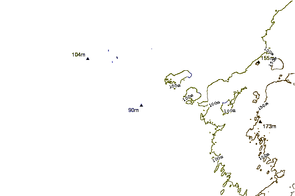 Shoreline around Stony Point