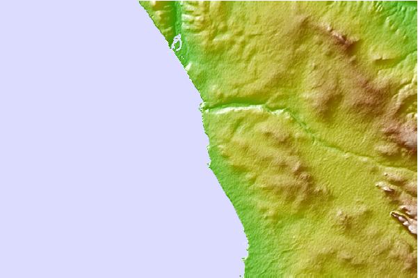 Surf spots located close to Strandfontein