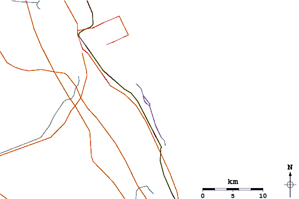 Roads and rivers around Stumps