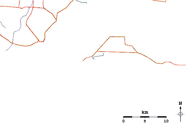 Roads and rivers around Summerland Bay