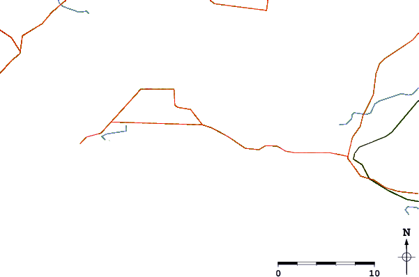 Roads and rivers around Sunderland Bay