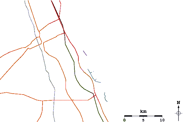 Roads and rivers around Sunglow Pier