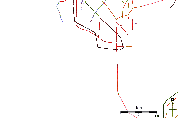 Roads and rivers around Sunset Beach