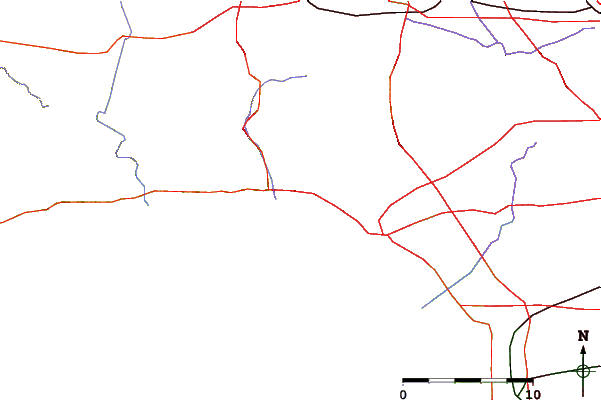Roads and rivers around Sunset Boulevard