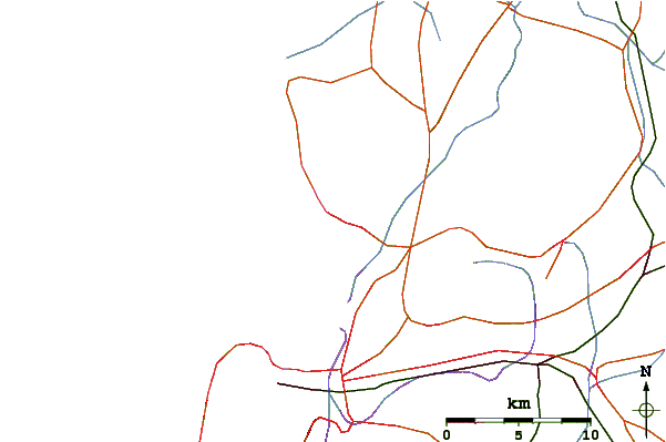 Roads and rivers around Sunset Beach