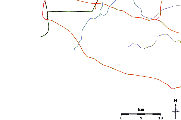 Roads and rivers around Super Tubes