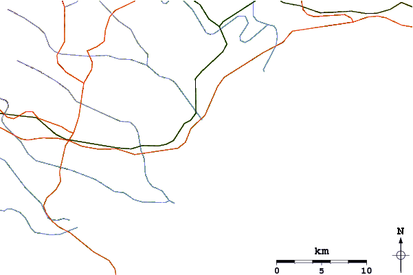 Roads and rivers around Super Tubes