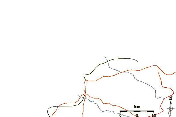 Roads and rivers around Surfers Beach