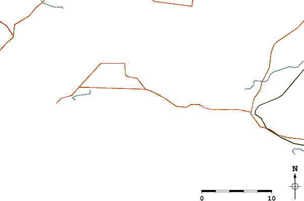 Roads and rivers around Surfies Point