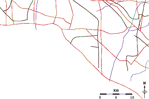 Roads and rivers around Surfside Jetty