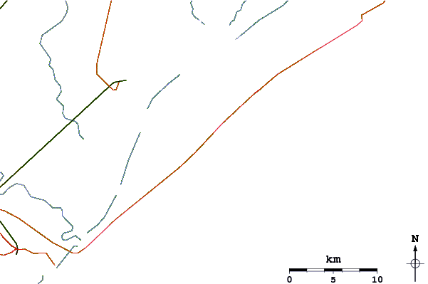 Roads and rivers around Surfside Jetty