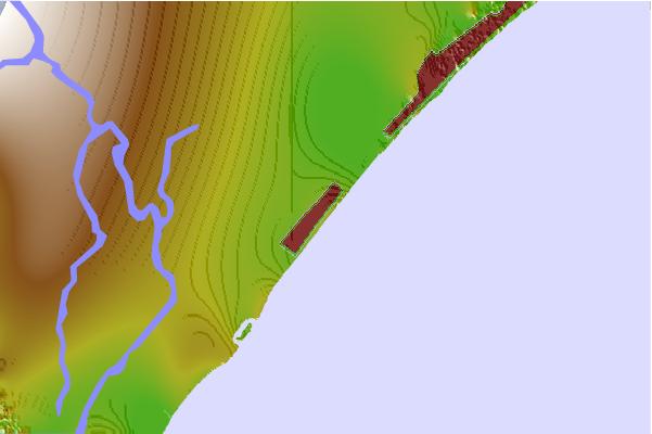 Surf spots located close to Surfside Pier