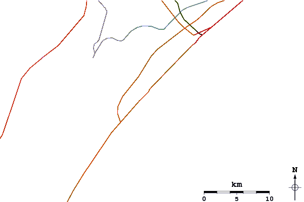 Roads and rivers around Surfside Pier