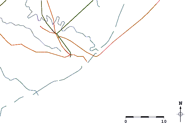 Roads and rivers around Surfside