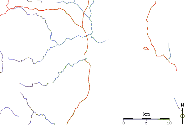 Roads and rivers around Swansea Point