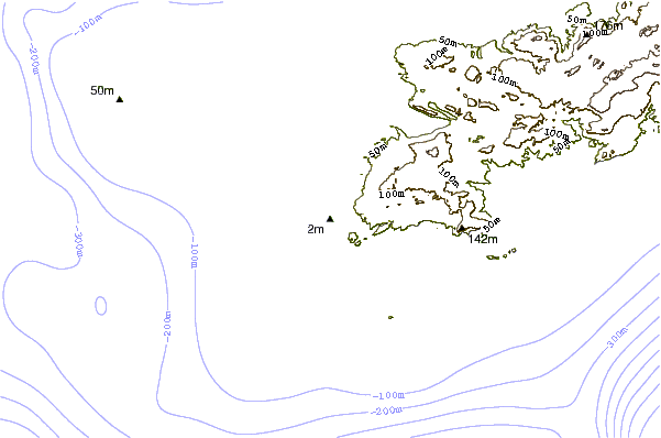 Shoreline around T-Land