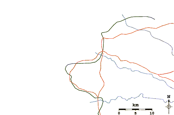 Roads and rivers around Table Rock