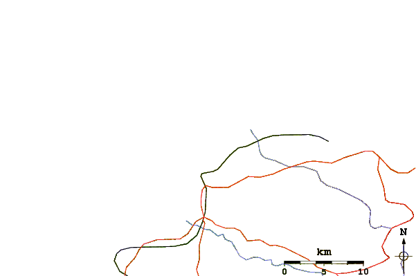 Roads and rivers around Table Top