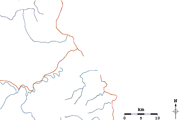 Roads and rivers around Tago River
