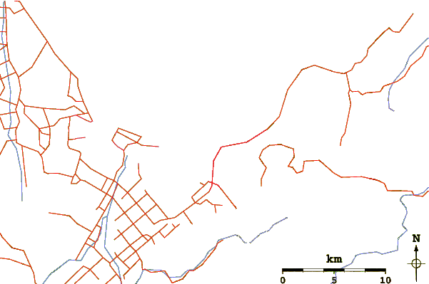 Roads and rivers around Tahunanui Beach