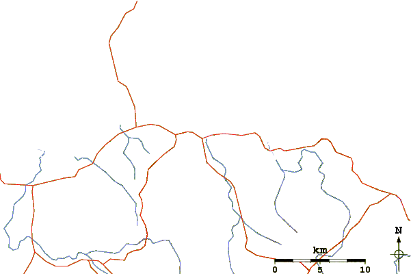 Roads and rivers around Taipa Bay