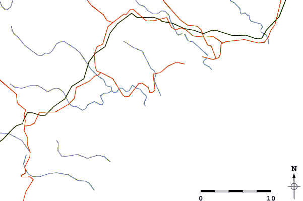 Roads and rivers around Taits Beach (Waikari River)