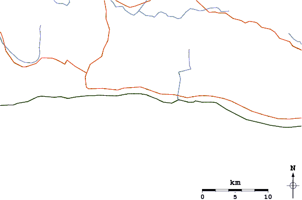 Roads and rivers around Tajiguas