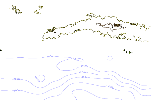 Shoreline around Tajiguas Ranch