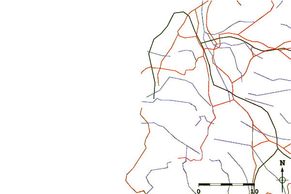 Roads and rivers around Tamarin Bay