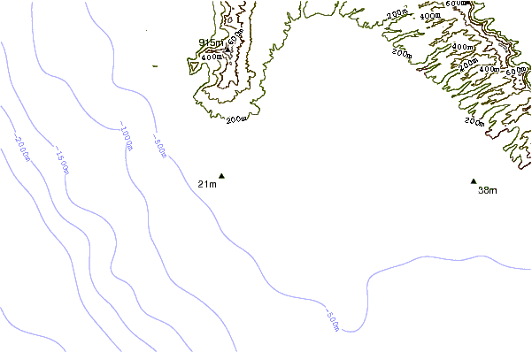 Shoreline around Tankers