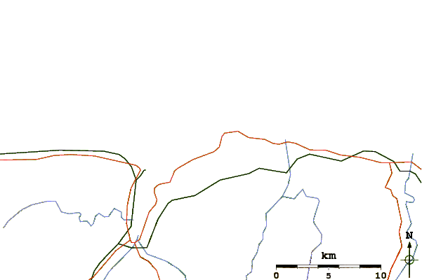 Roads and rivers around Tapia de Casariego