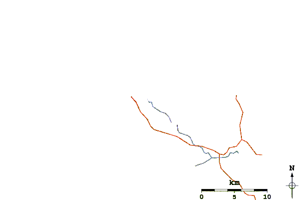 Roads and rivers around Tapotupoto Bay