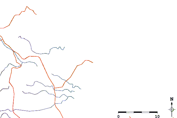 Roads and rivers around Tapuaetahi